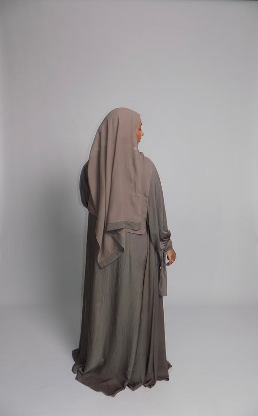 Abaya Taupe – Arabische Seide