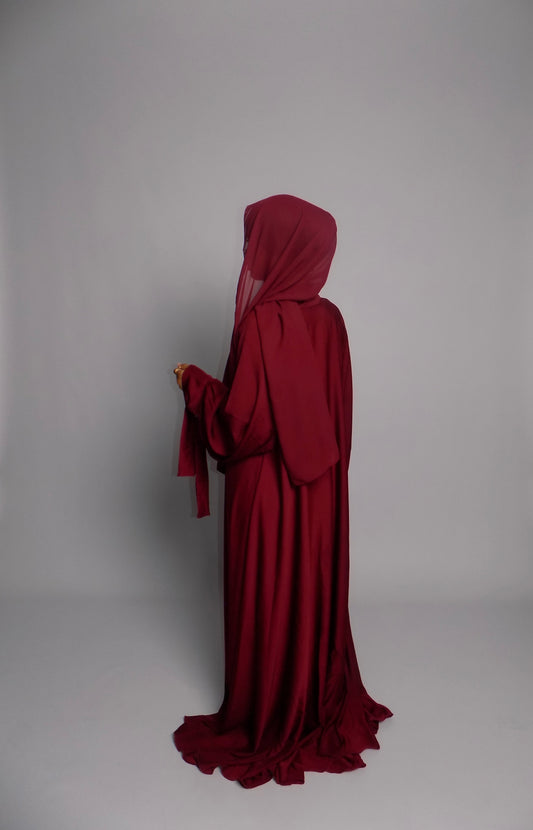 Abaya Bordeaux – Arabische Seide