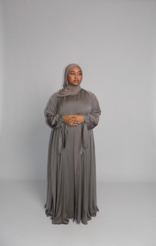 Abaya Taupe – Arabische Seide